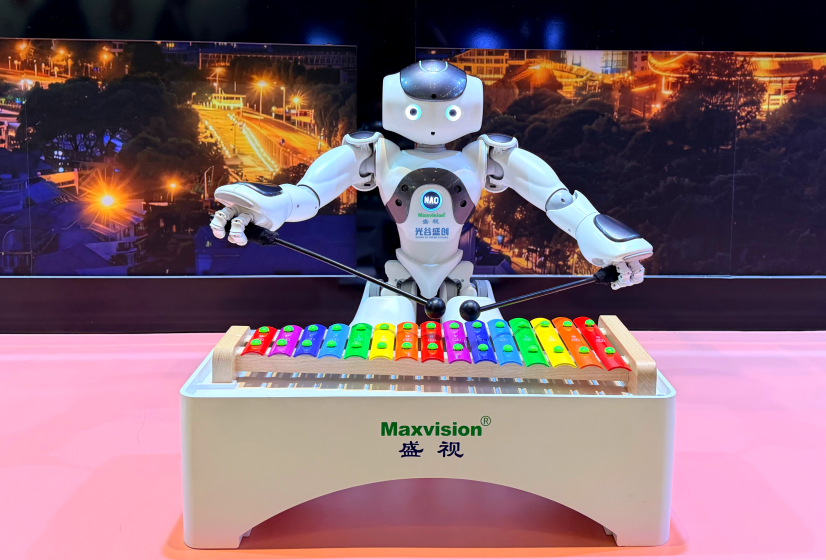 光谷盛创携NAO机械人闪灼亮相省市新春第一会